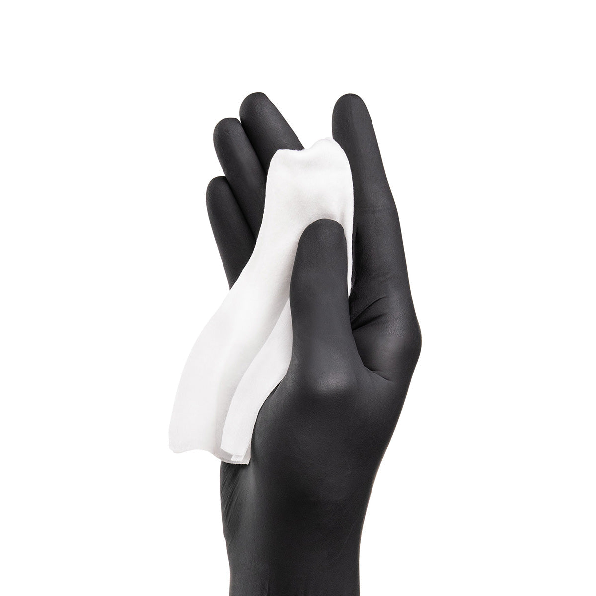 PhiAcademy Phi Wipes After Care 5pcs — aftercare cleansing wipe held in a gloved hand