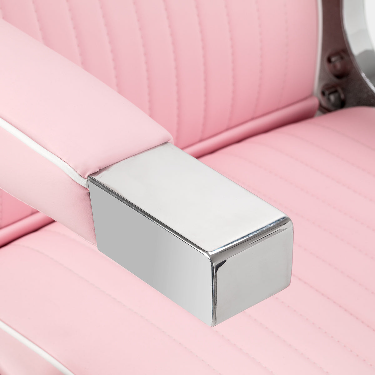 Gabbiano Visionerio barber chair pink chrome frame - BVShop