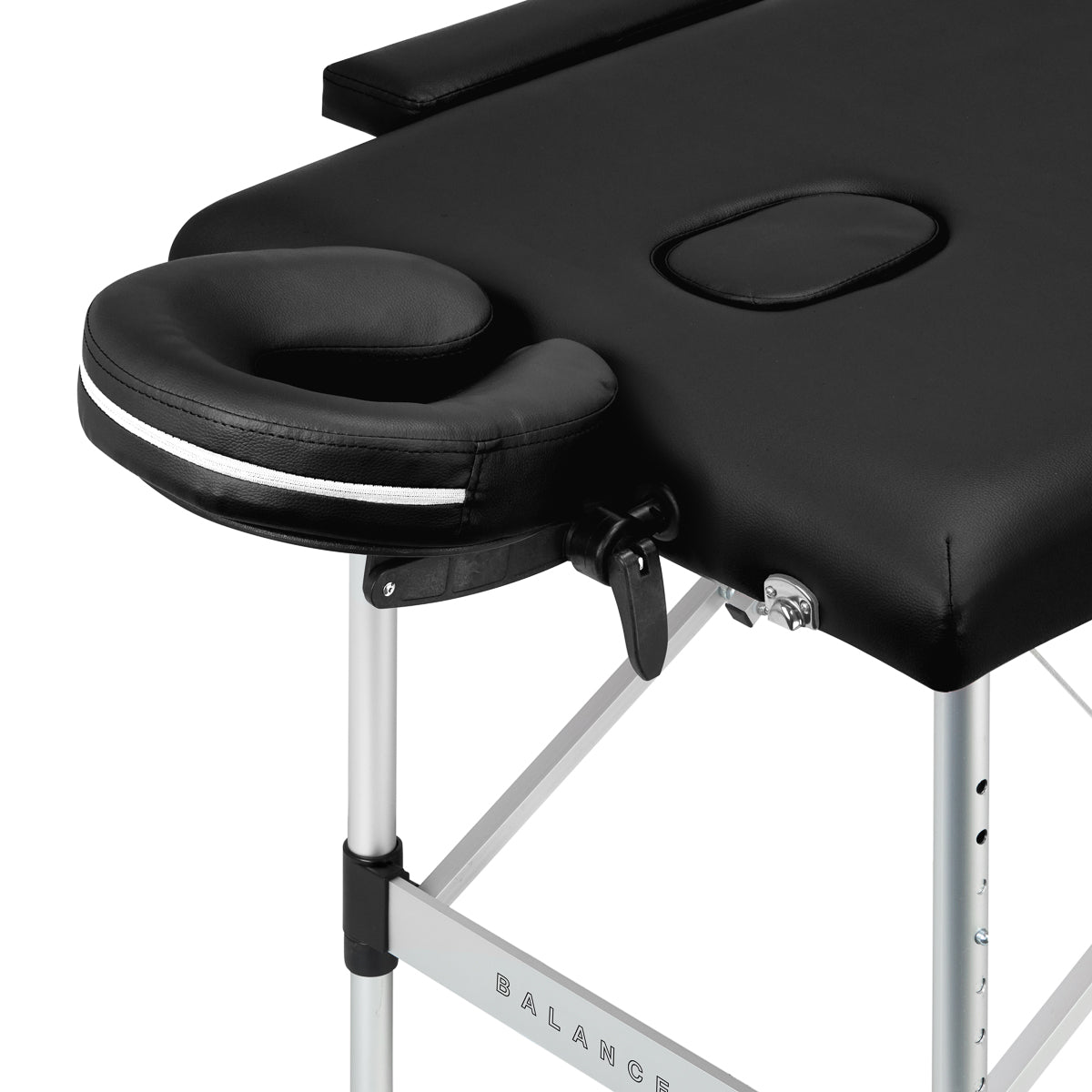 BALANCE aluminium folding massage table 2 segment black - BVShop