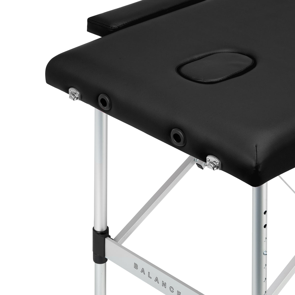 BALANCE aluminium folding massage table 2 segment black - BVShop