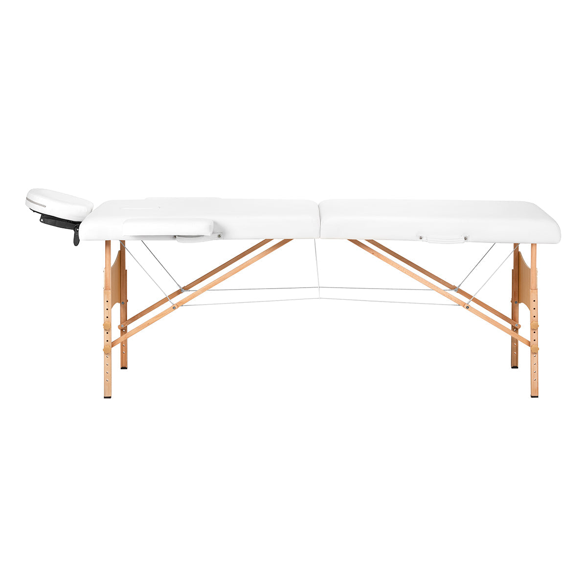BALANCE wooden folding massage table 2 segment 190x70 white - BVShop