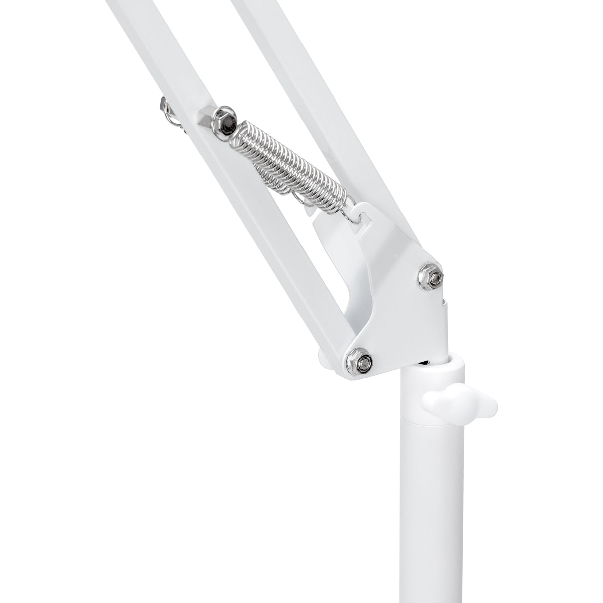 GLOW Adjustable UV/LED Pedicure Lamp Stand – White; adjustable joint close-up