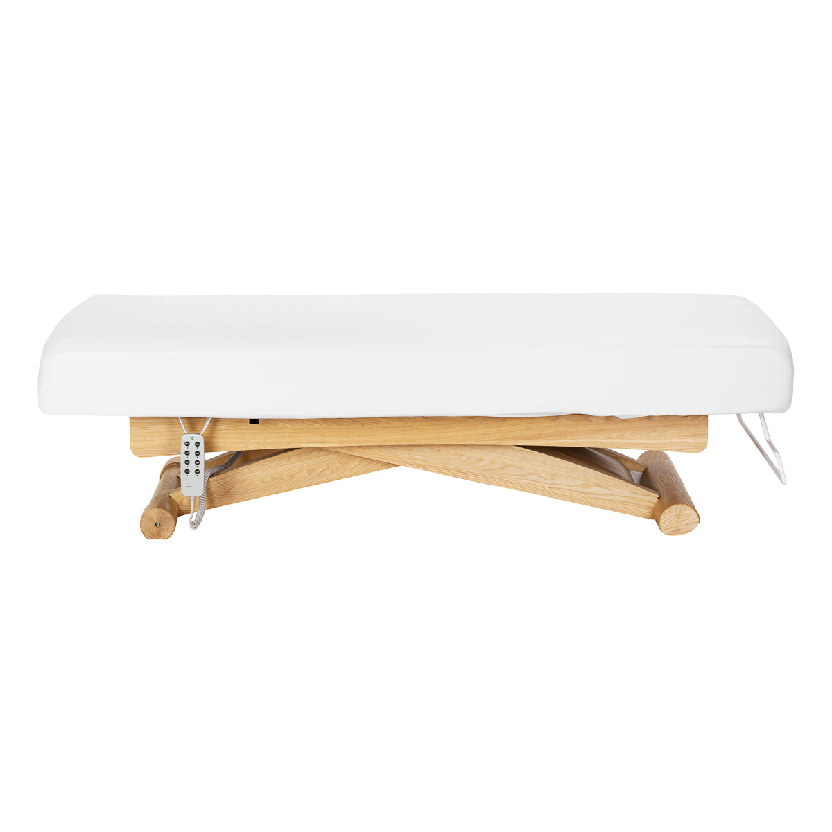 Sillon Siesta Electric SPA Lounger – White, Light Brown Base · Side view