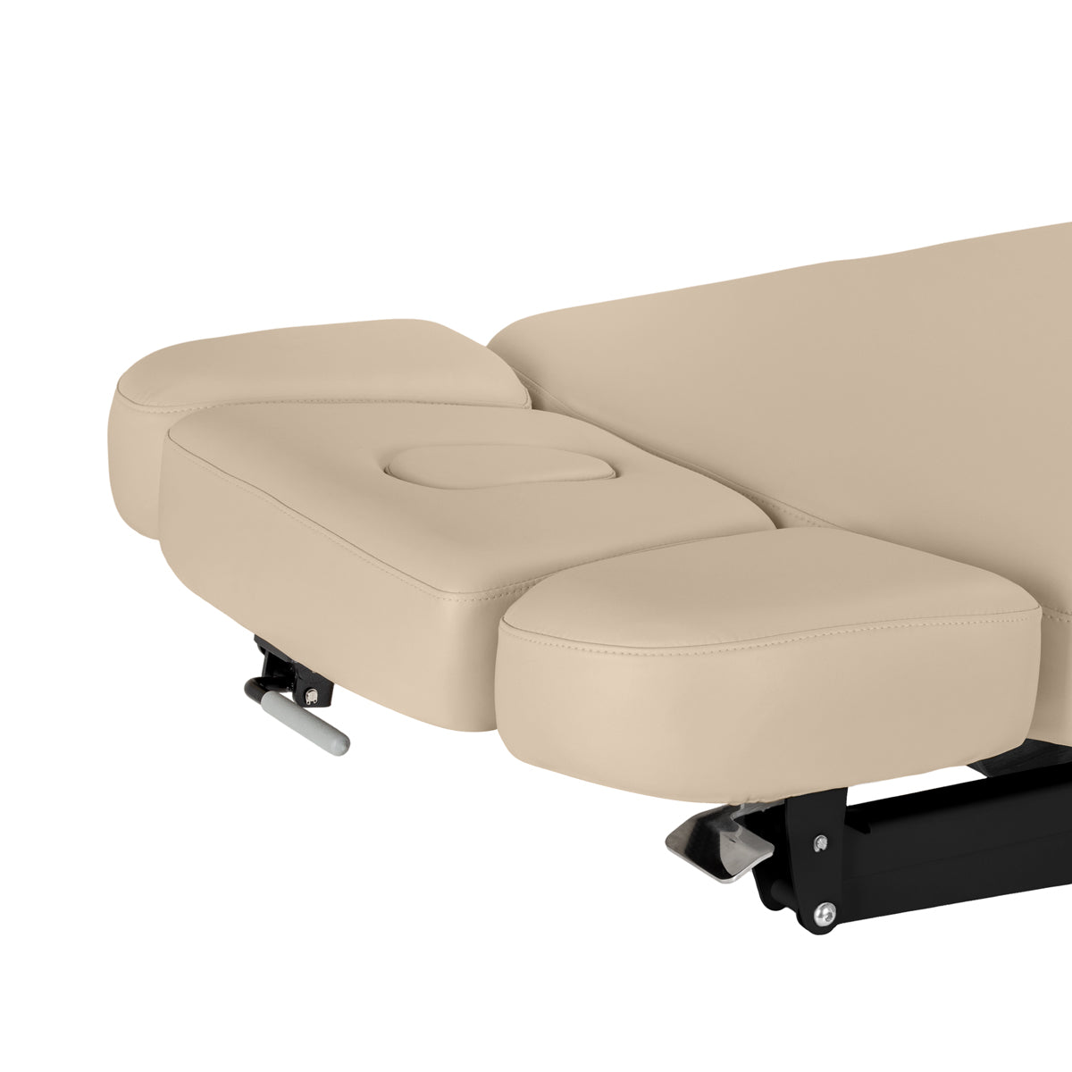 Sillon Relax Electric SPA Lounger – Beige, Black Base · Headrest side sections