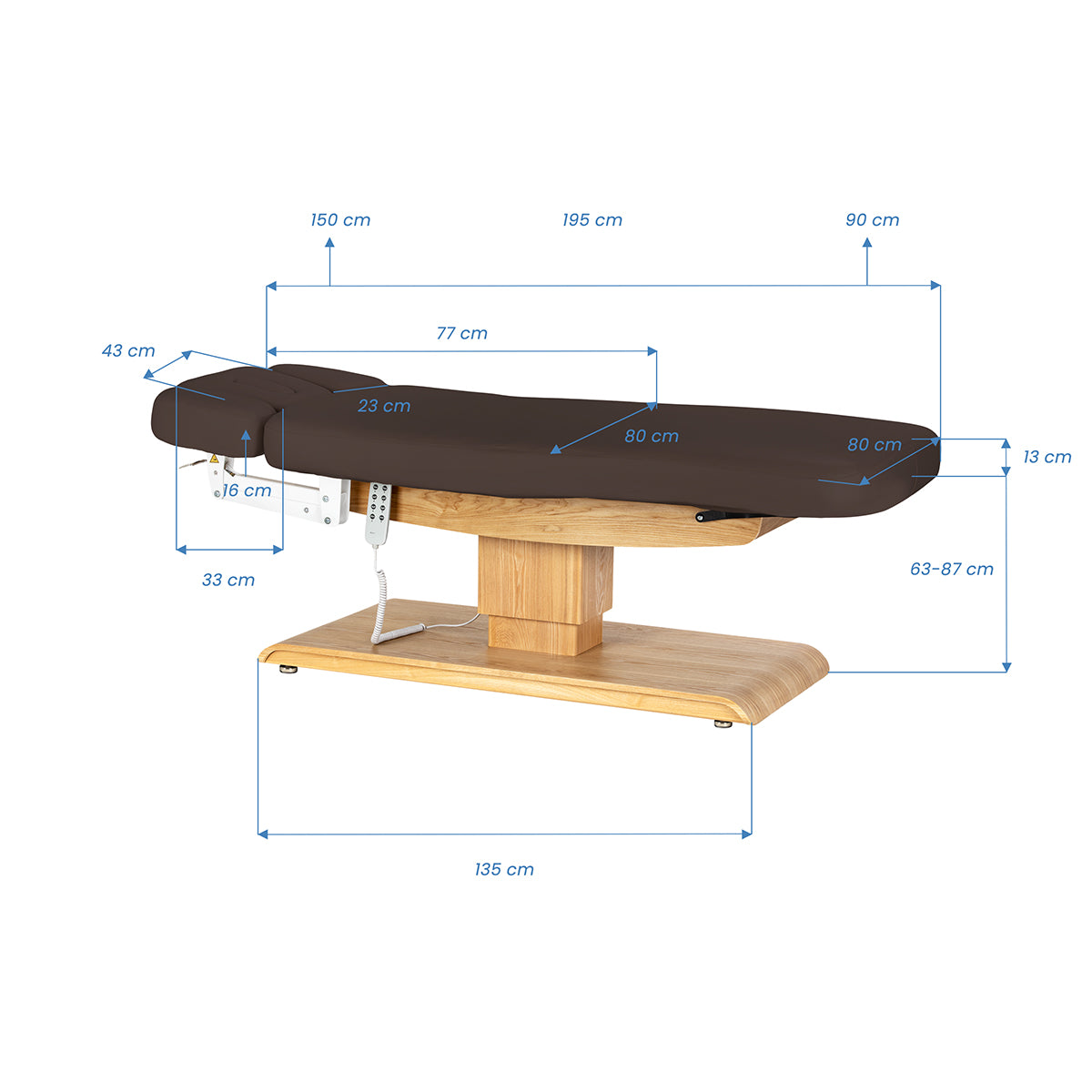Sillon Relax · dark brown / light brown · dimension diagram