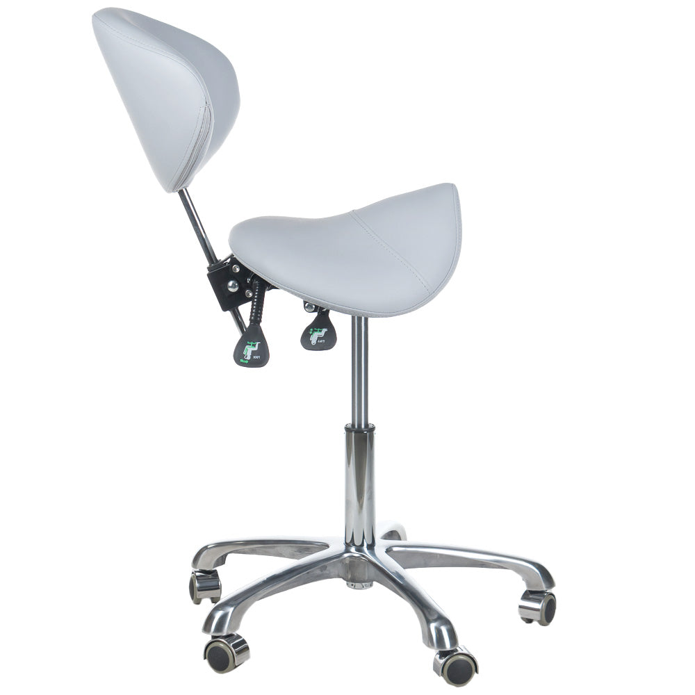 Cosmetic stool with backrest BY-3004 gray - BVShop