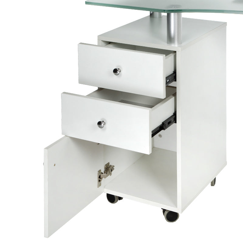 Manicure table with mounting hole BD-3453+O White - BVShop
