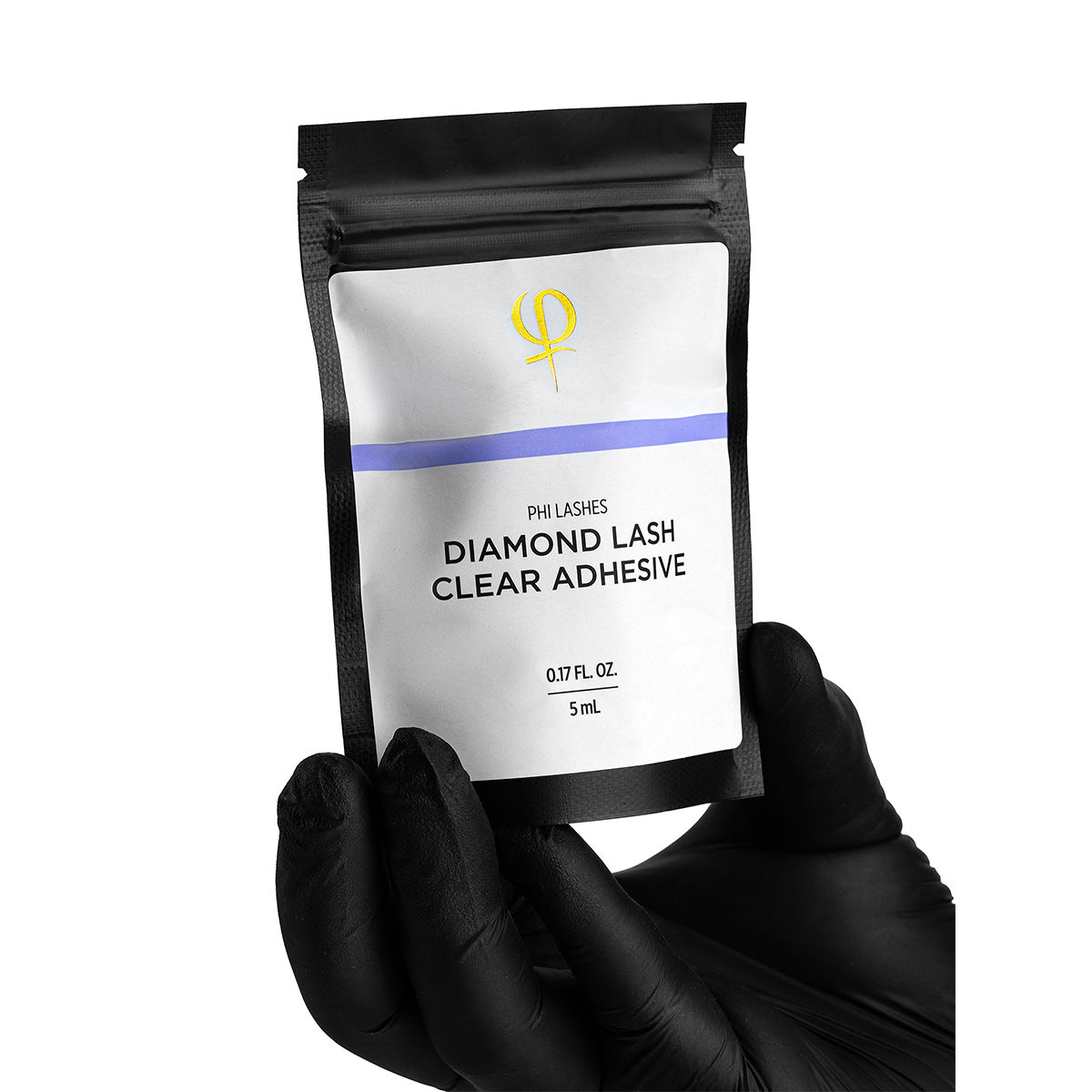PhiLashes Diamond Lash Clear Adhesive on a light background