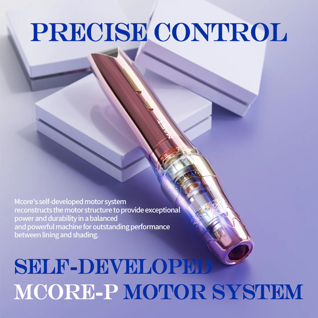 MAST P60 Wireless Tattoo Machine With Diamond Edition Pink - BVShop