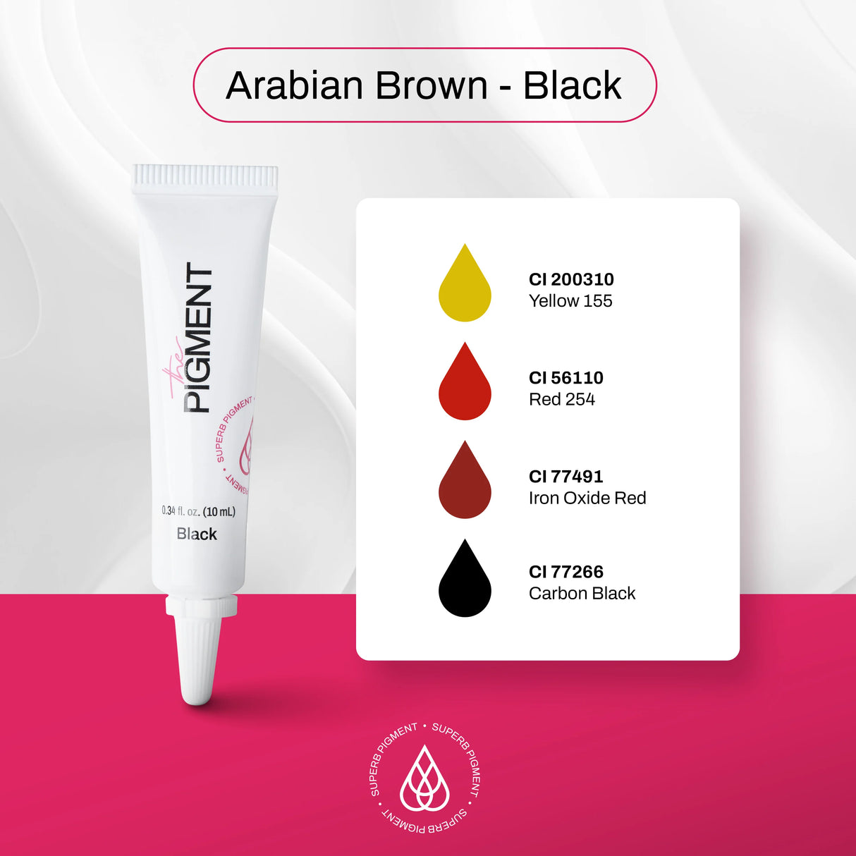 The Pigment Microblading Arabian Brown-Black Pigment 10ml - BVShop