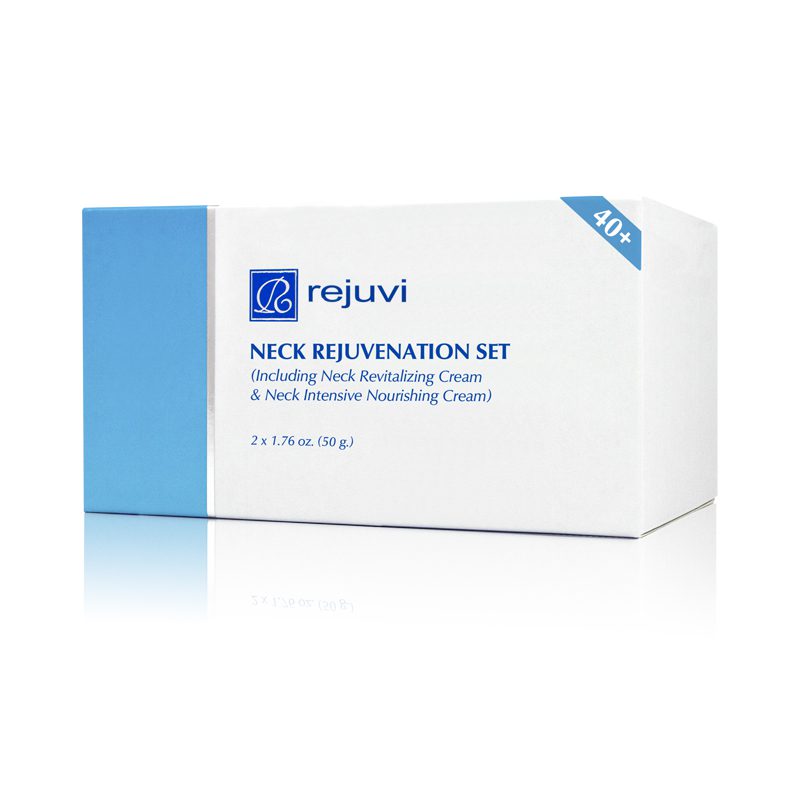 Rejuvi Neck Rejuvenation Set texture and packaging for firmer neck skin