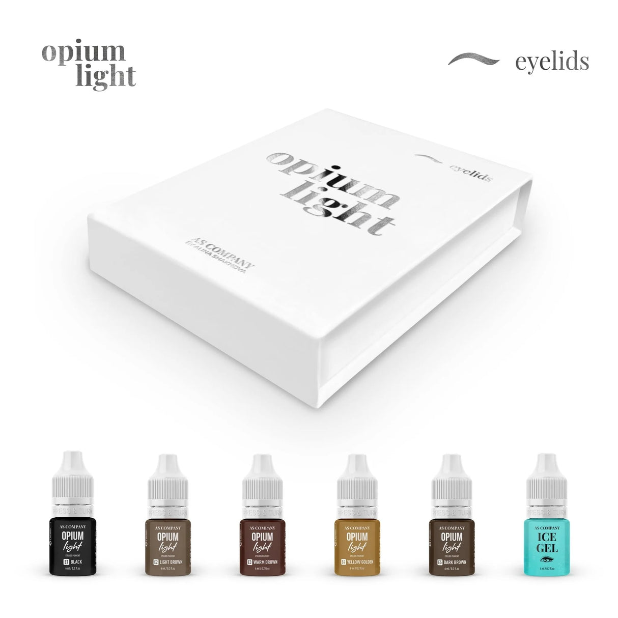 AS COMPANY Hybrid Eyelid Set (Opium Light) 6pcs/6ml - BVShop