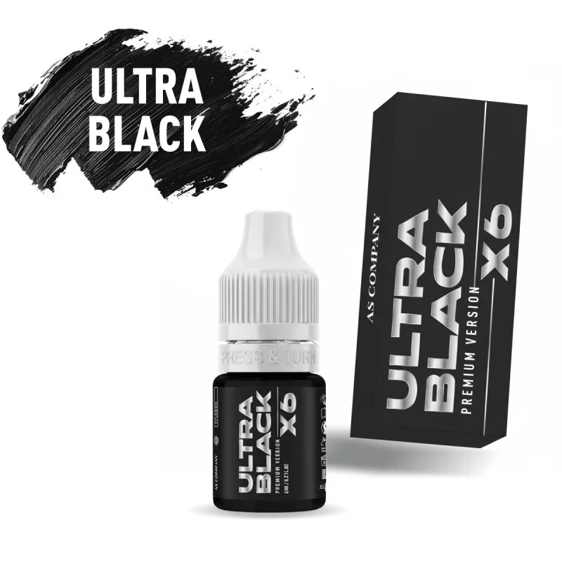 AS Company Ultra Black eyeliner pigment 6ml for PMU lash line procedures