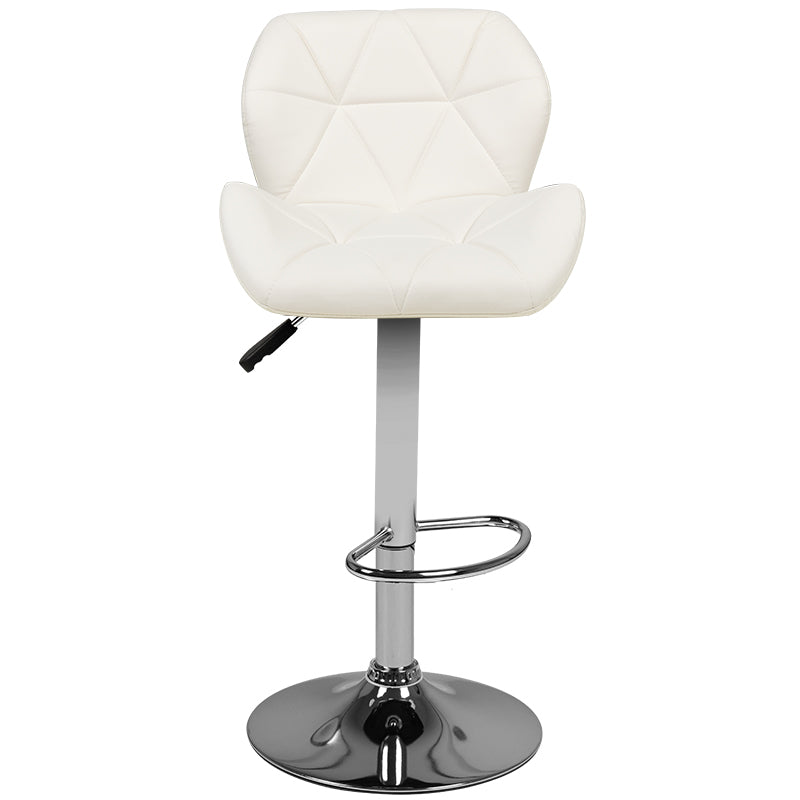 Bar stool m01 quilted adjustable white - BVShop