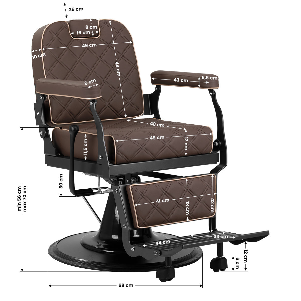 Barber chair Carlos Brown - BVShop