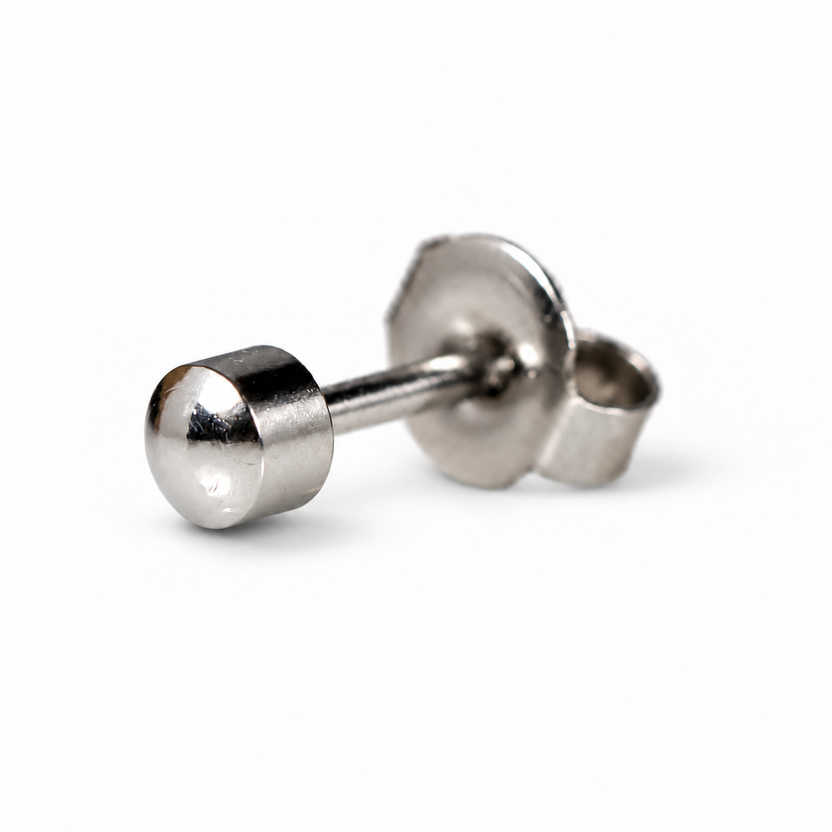 Caflon Blu Piercing Earrings Mini Ball 3 mm (White Stainless Steel)