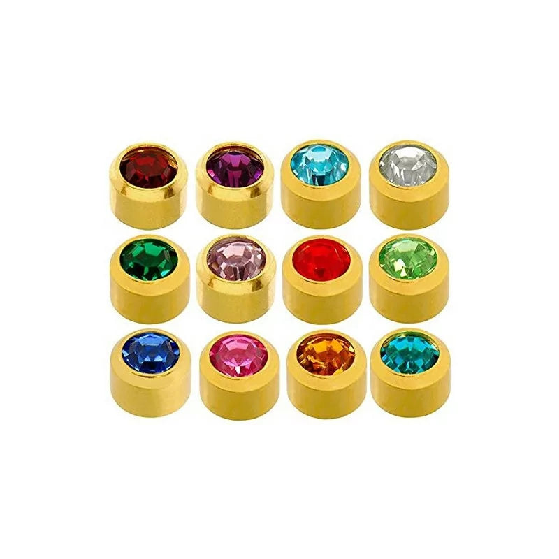 Caflon® Sterile Gold Plated Colourful Earrings Kit 12 Pairs - BVShop