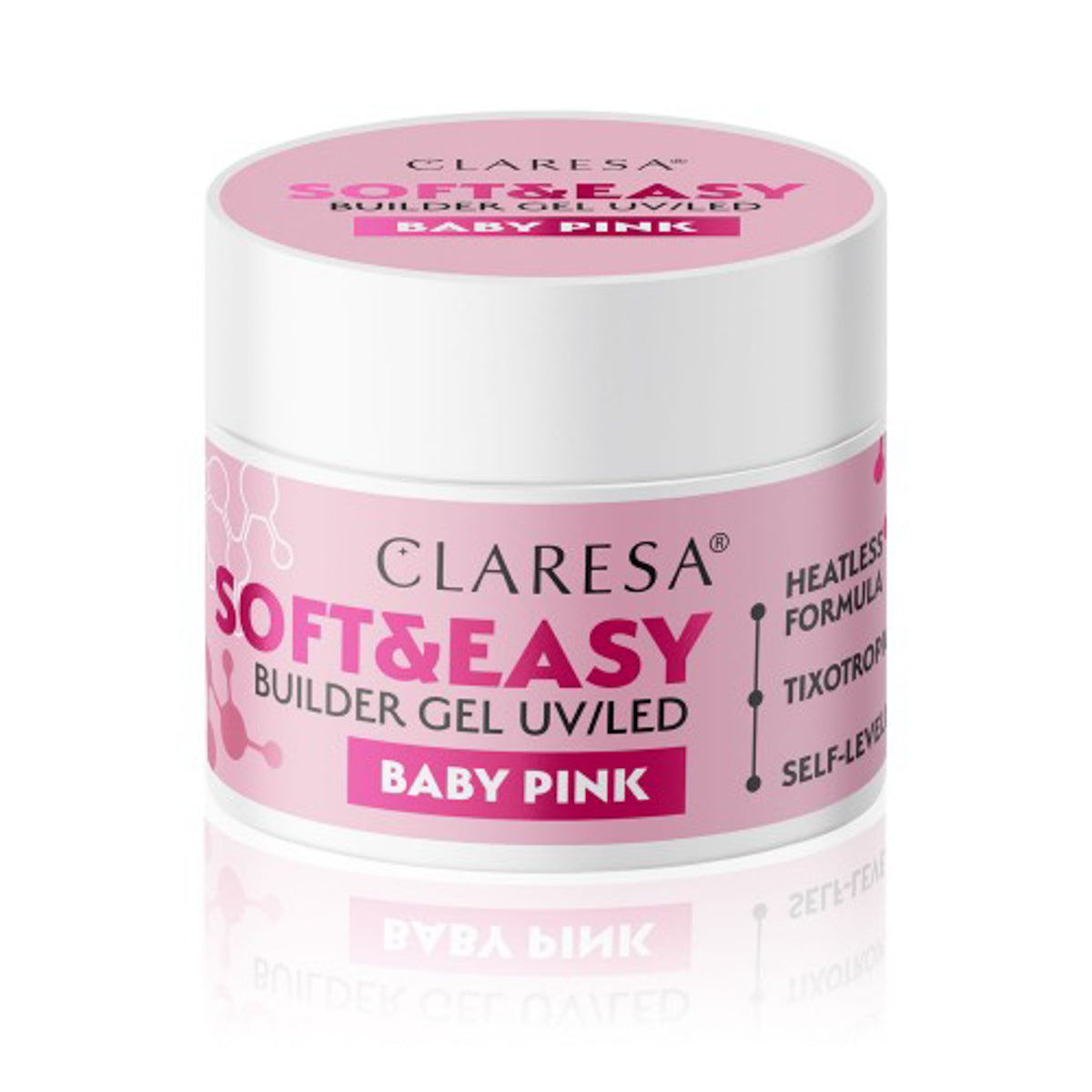 Claresa builder gel Soft & Easy gel baby pink 12g - BVShop