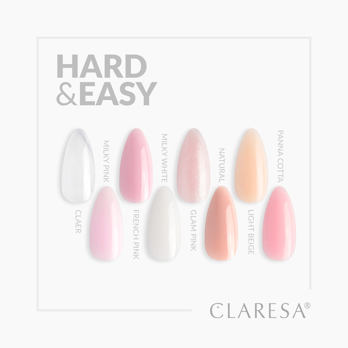 CLARESA HARD&EASY BUILDER GEL MILKY PINK 45g - BVShop