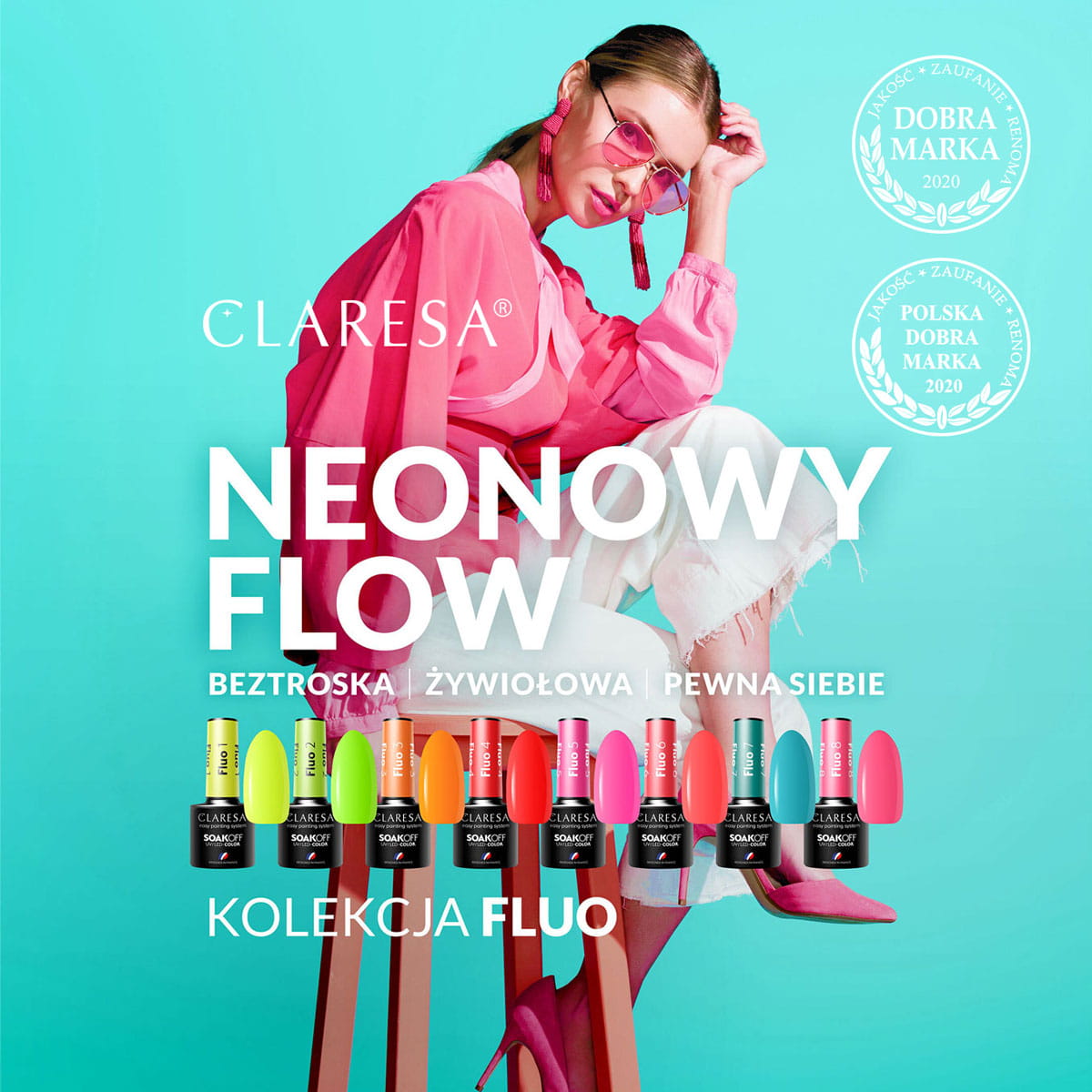 CLARESA Hybrid nail polish FLUO 4 -5g - BVShop