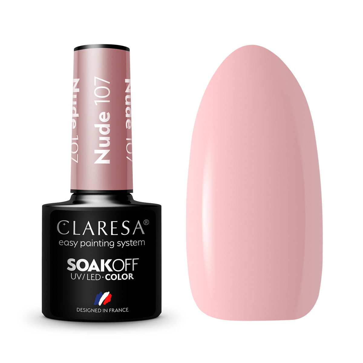 CLARESA Hybrid nail polish NUDE 107 -5g - BVShop