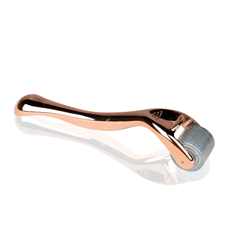 Derma roller for mesotherapy rose gold 1.0mm 192 titanium needles - BVShop