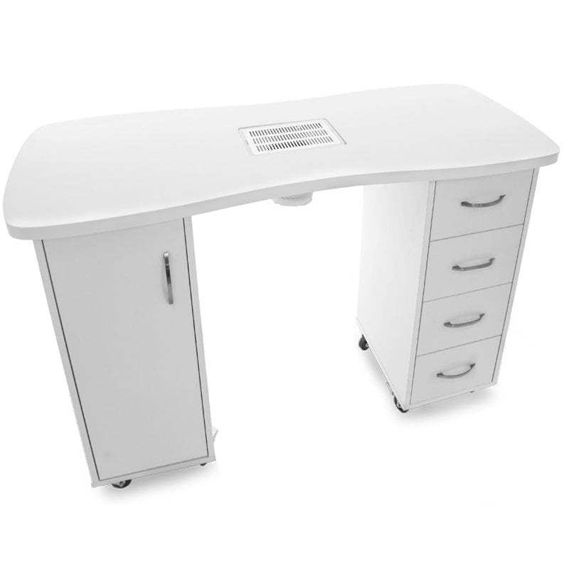 Desk 2027 white two cabinets with an absorber - BVShop