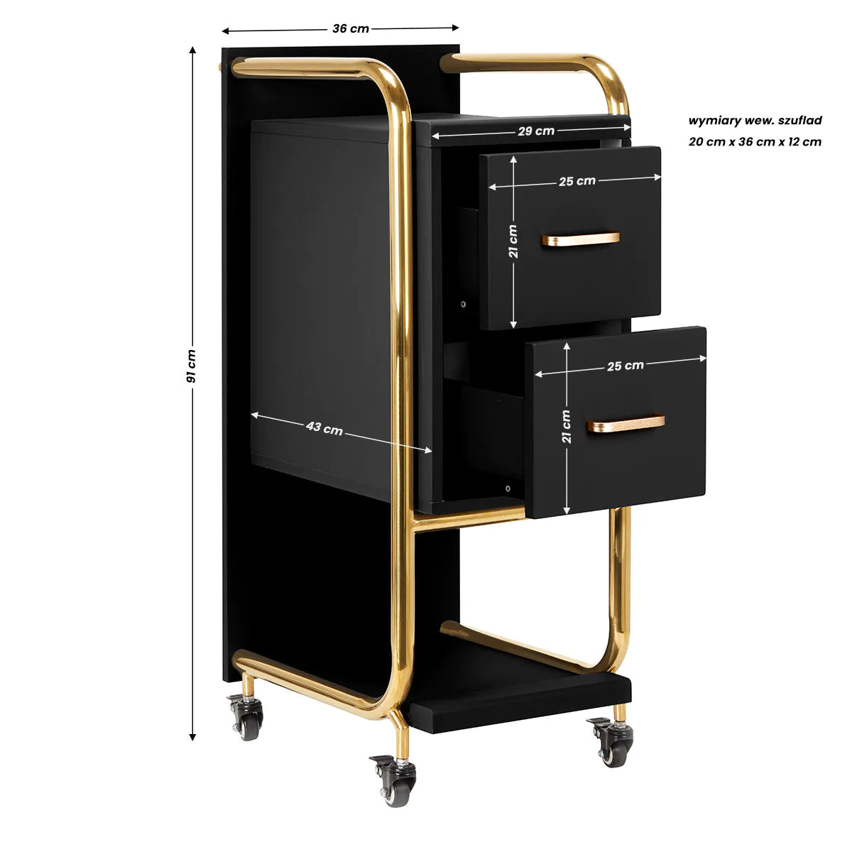 Gabbiano hairdressing assistant Solo gold – black - BVShop