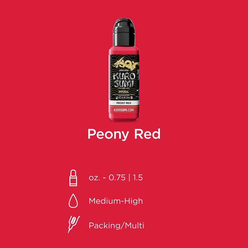 Kuro Sumi Imperial Tattoo Ink Peony Red - BVShop