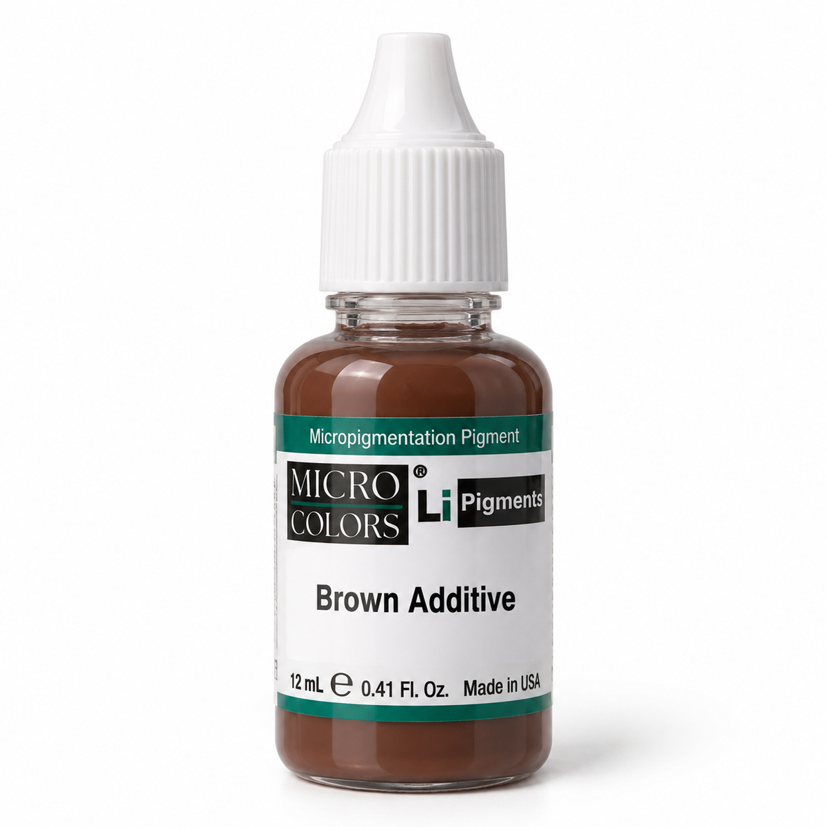 Li Pigments Micro Colors Brown Additive Pigment 12ml — bottle on white background with soft shadow