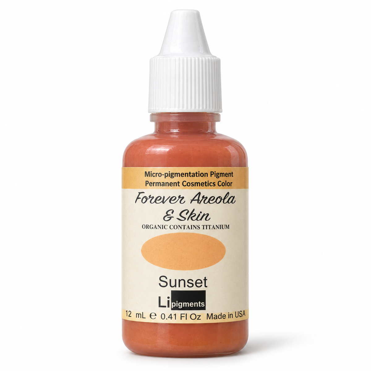 Li Pigments Forever Areola & Skin Sunset 12ml — bottle on white background with soft shadow