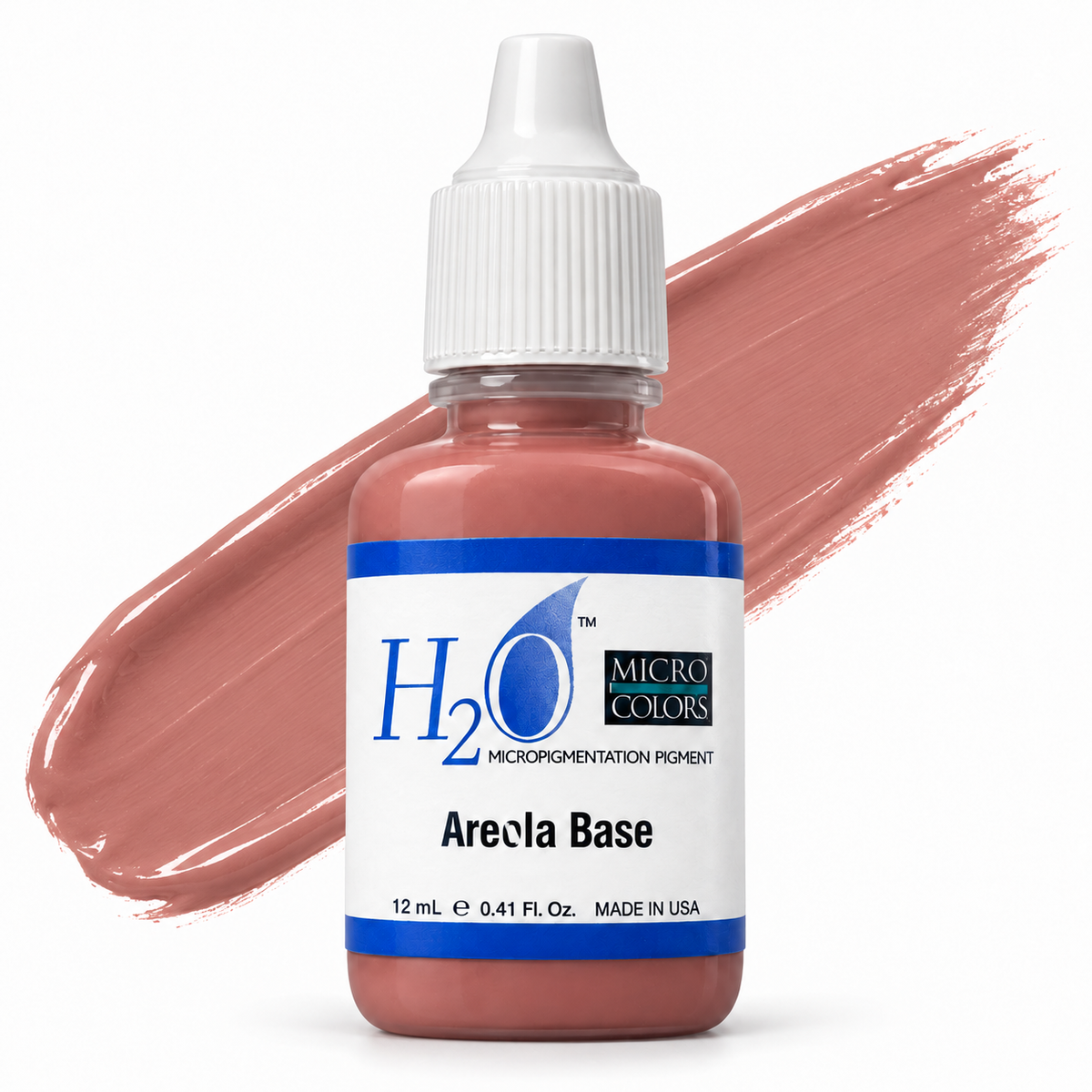 Li Pigments Micro Colors H2O Areola Base Practice Pigment 12ml — bottle with pigment colour smear