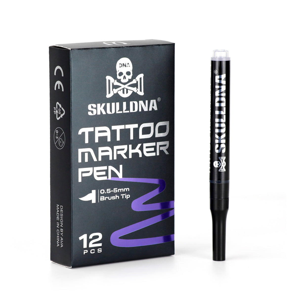 SKULLDNA Tattoo Marker Pen 12pcs/box - BVShop