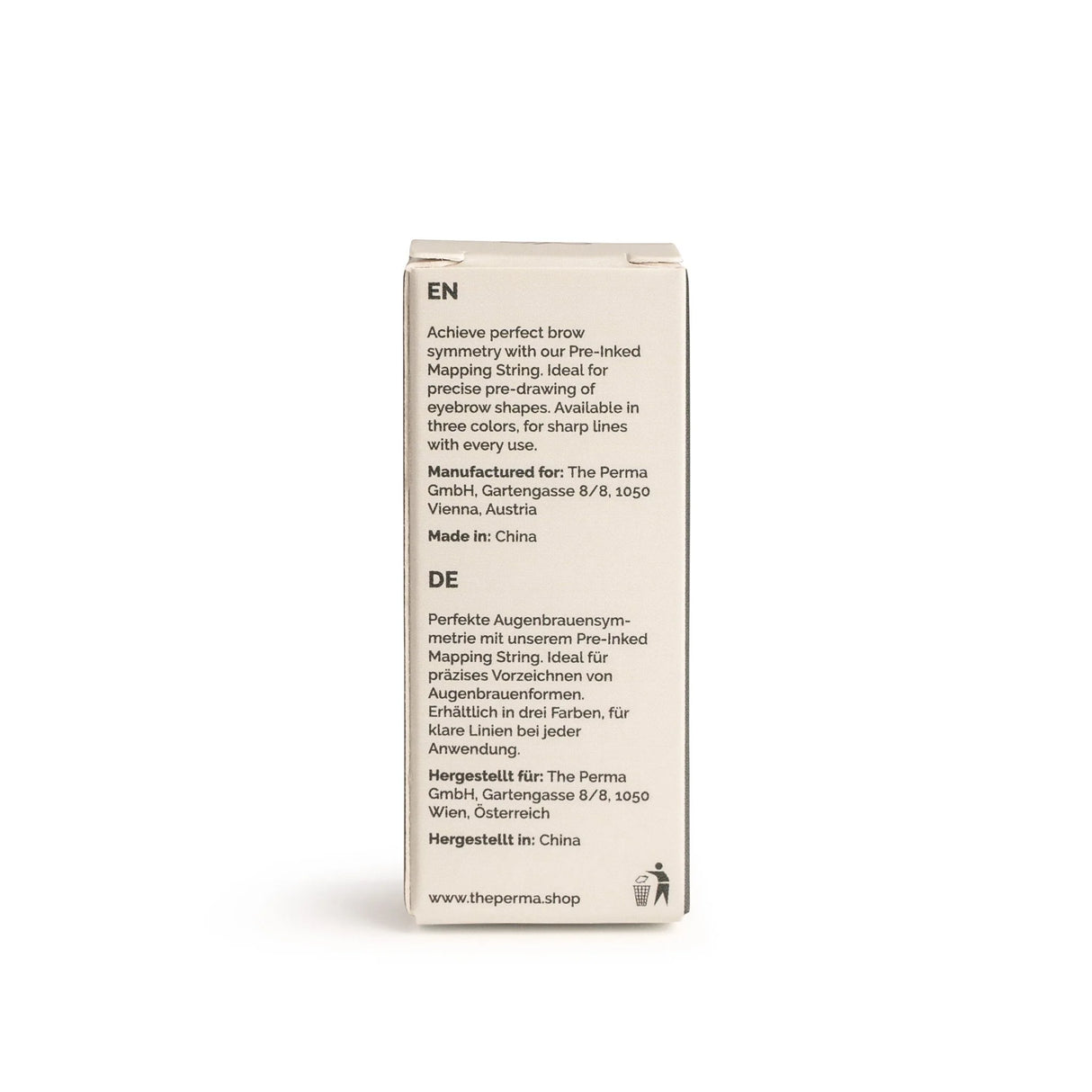 The Perma Mapping String Bottle in black, red, and white with a white cap, designed for outdoor mapping and navigation.