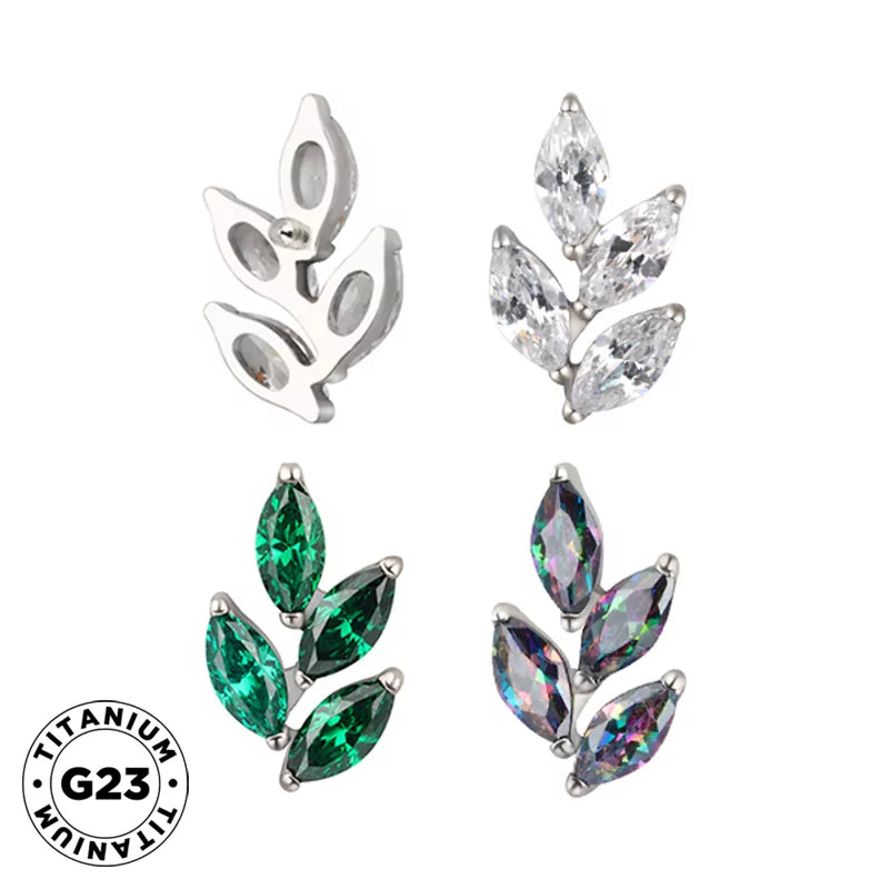 Titanium Ring Leaf Shape - BVShop