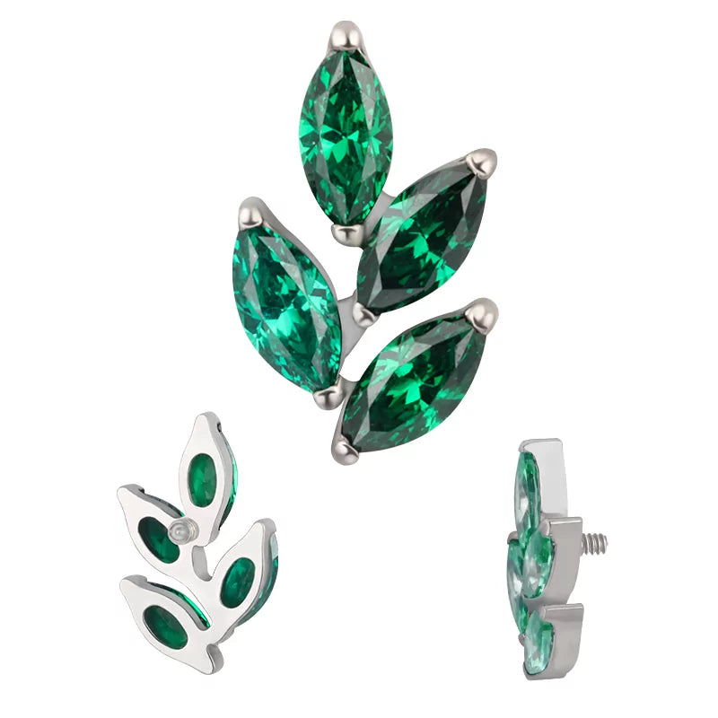 Titanium Ring Leaf Shape - BVShop