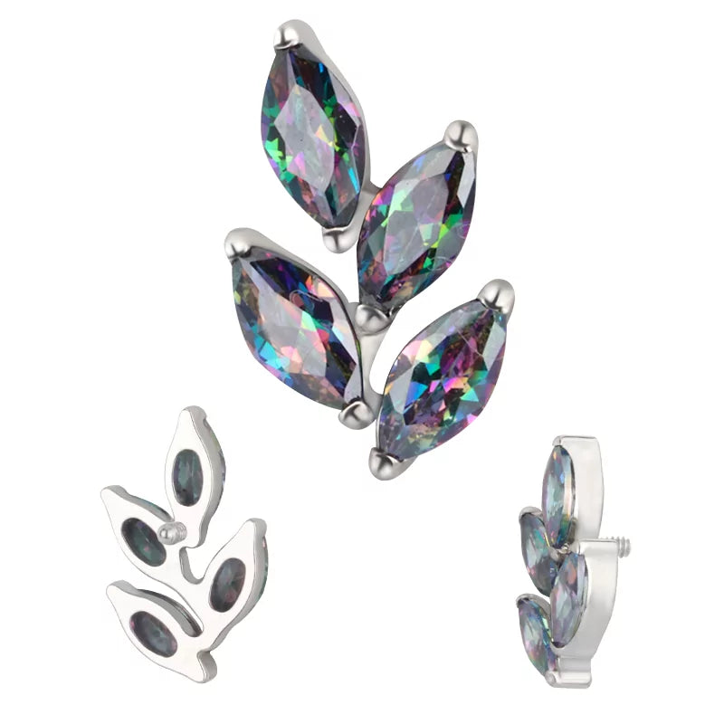 Titanium Ring Leaf Shape - BVShop