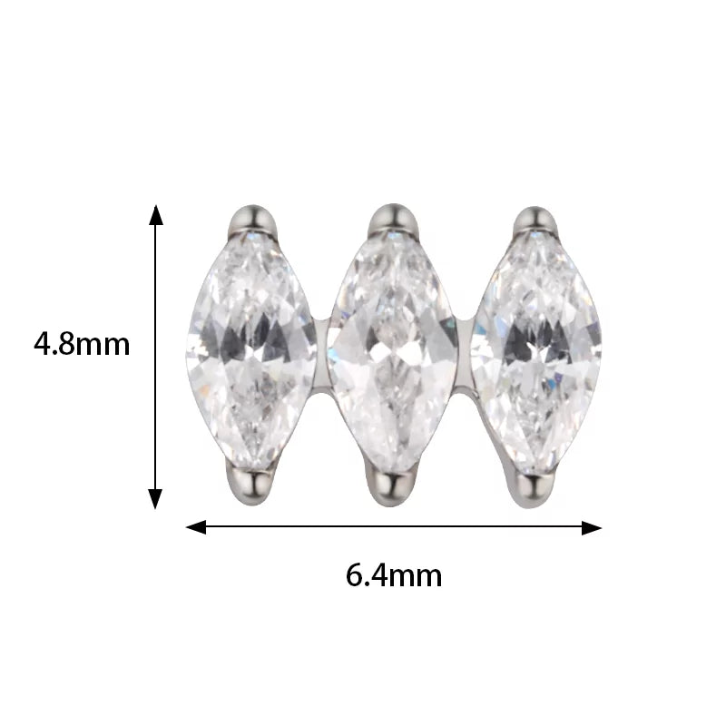 Titanium Ring Parallel Marquise - BVShop