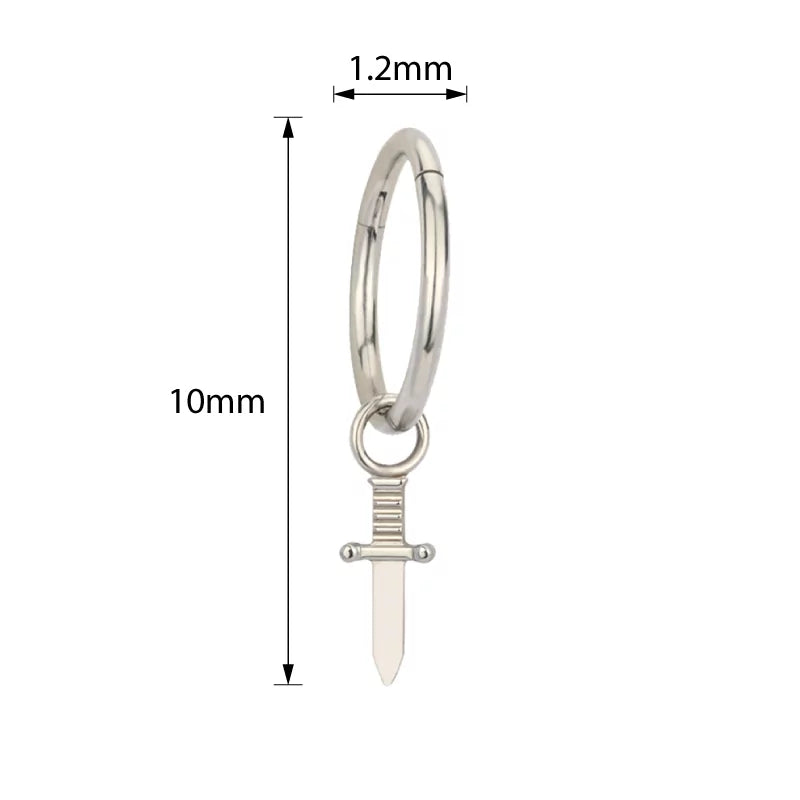 Titanium Ring Sword Dangle - BVShop