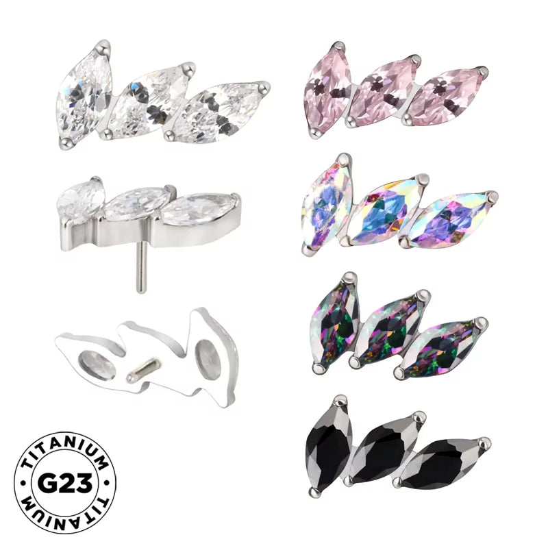 Titanium Ring Tips 3 Prong Curved Fan - BVShop
