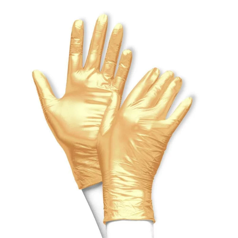 UNIGLOVES Fancy Nitrile Gloves Gold - BVShop