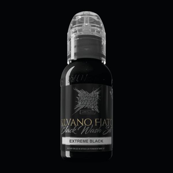 World Famous Limitless Tattoo Ink Silvano Fiato Blackwash Extreme Black 30ml - BVShop