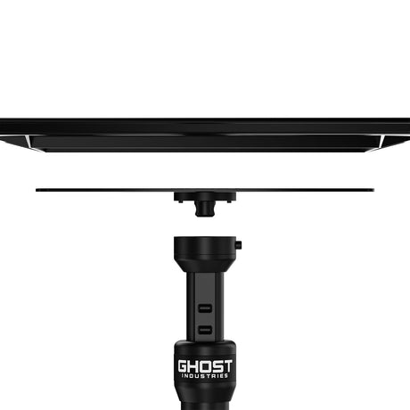 Ghost Mr. Skelly Travel Tray Base full system – folding polycarbonate legs and rollerblade wheels for stable mobile tattoo artist setup