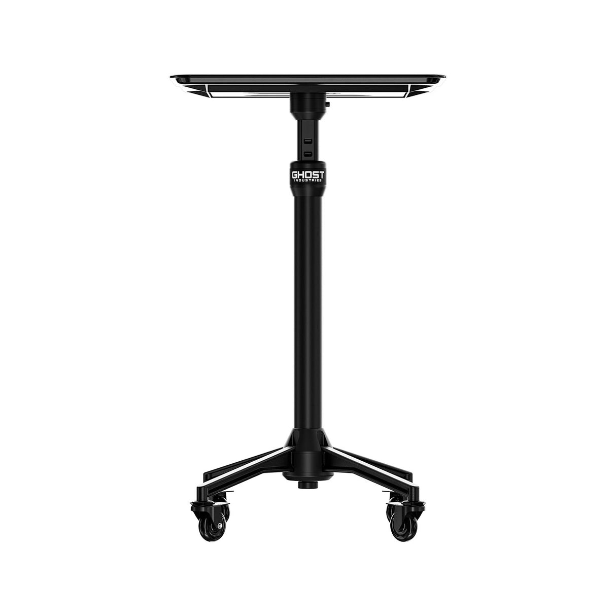Ghost Mr. Skelly portable tattoo workstation assembled – quick latch collar system for fast setup at tattoo conventions and guest spots