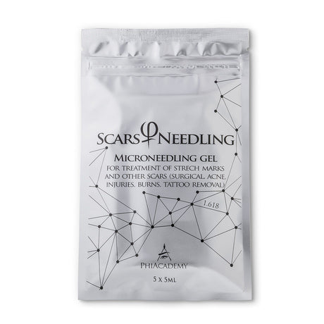 PhiAcademy Scars Needling Microneedling Gel 5ml 5pcs — Scars Needling gel outer pouch front