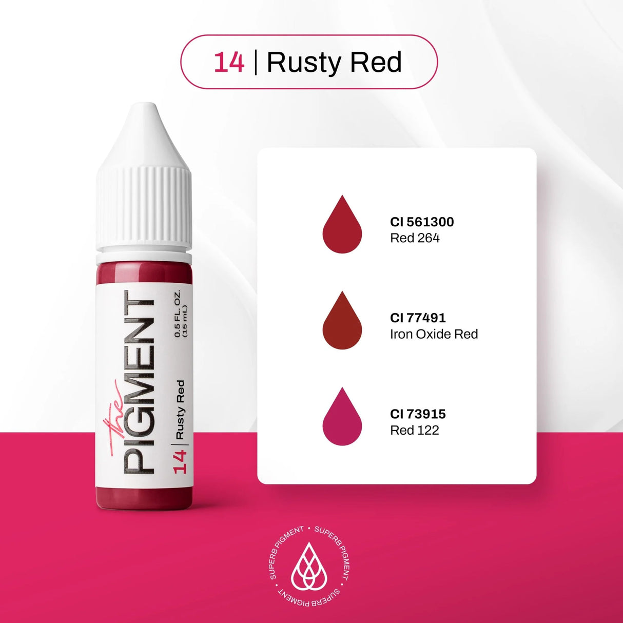 The Pigment 14 Rusty Red Pigment (15ml) - BVShop