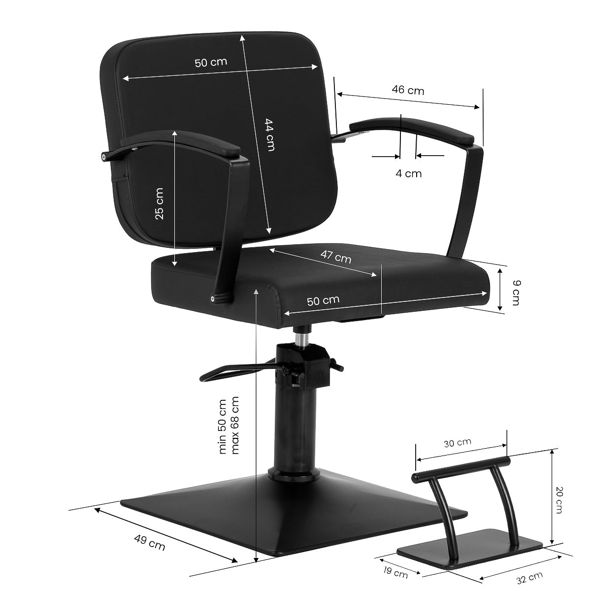 Hairdressing chair Hair System Edge noir black - BVShop