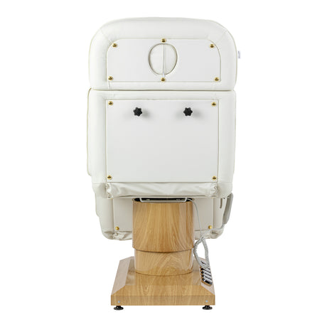 Sillon Cloud cream beauty chair with adjustable backrest and footrest