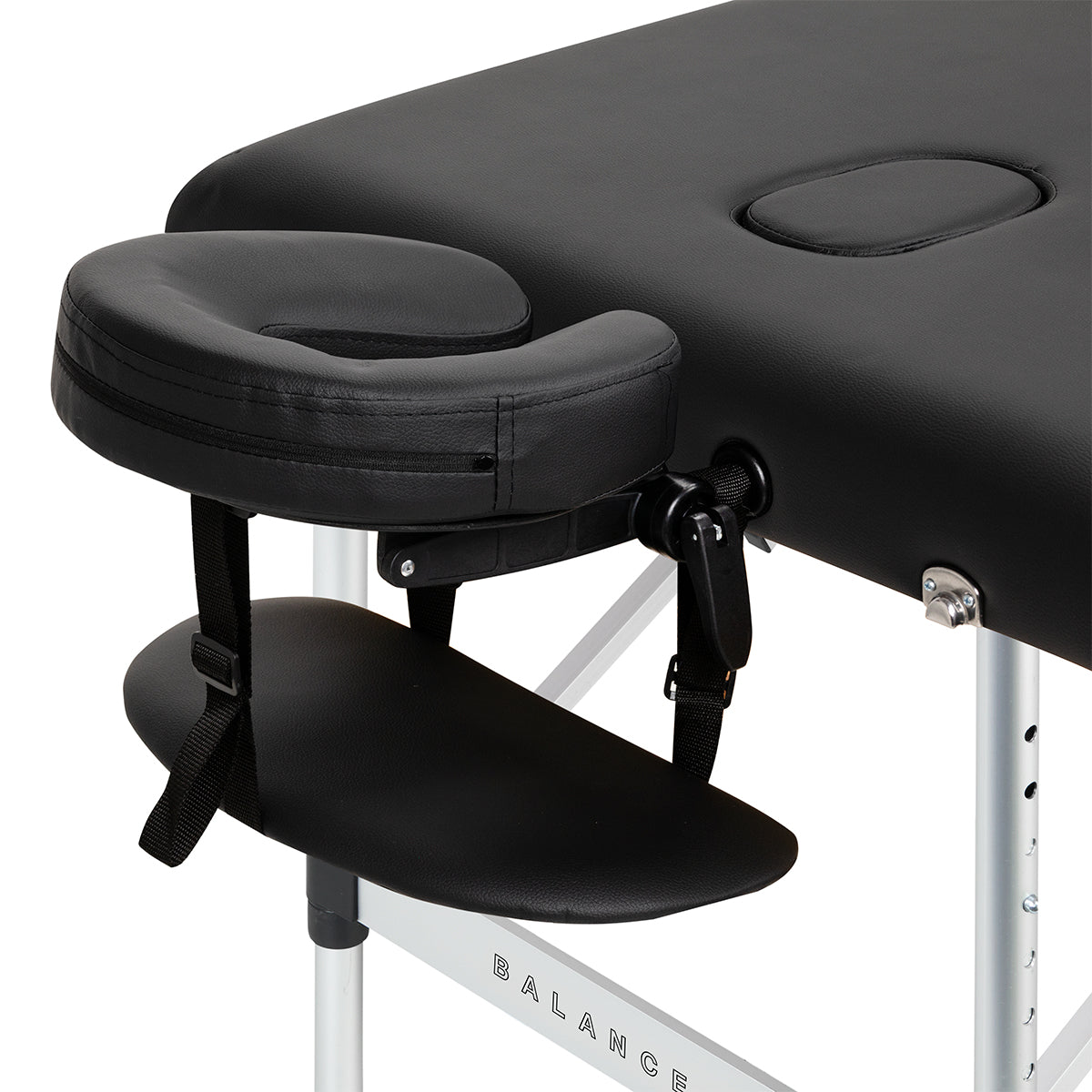 BALANCE aluminium folding massage table 3 segment black - BVShop