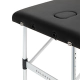 BALANCE aluminium folding massage table 3 segment black - BVShop